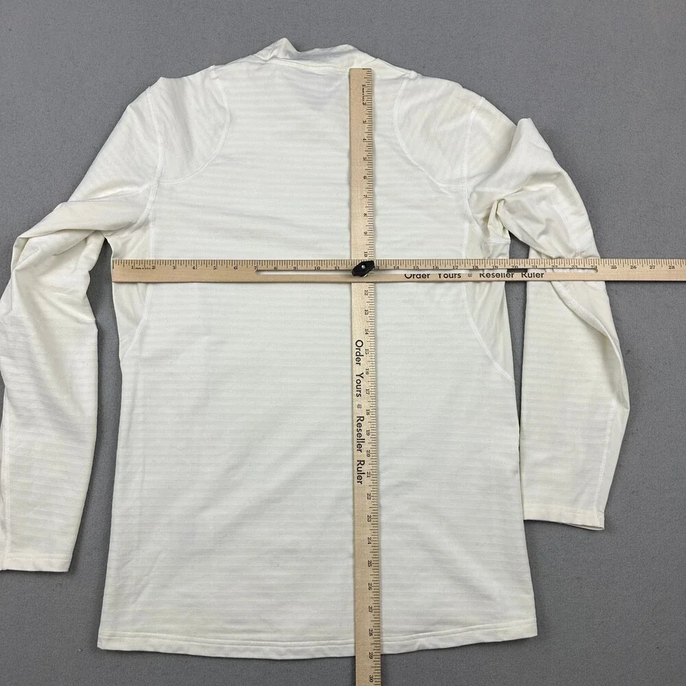 Nike Pro Shirt Men Large White Mock Neck Dri-FIT Long Sleeve Base Layer L *